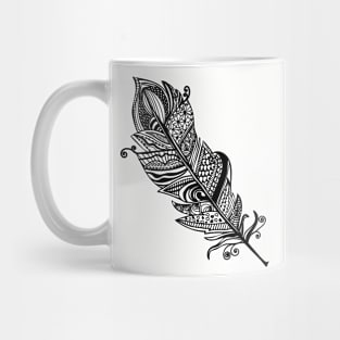 Zentangle Feather Mug